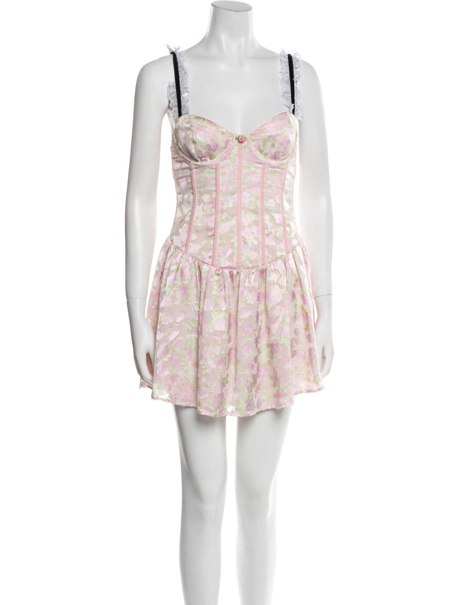 For Love & Lemons Floral Print Mini Dress