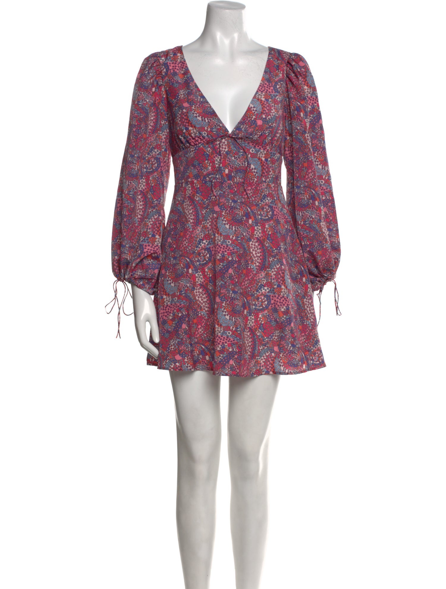 For Love & Lemons Floral Print Mini Dress