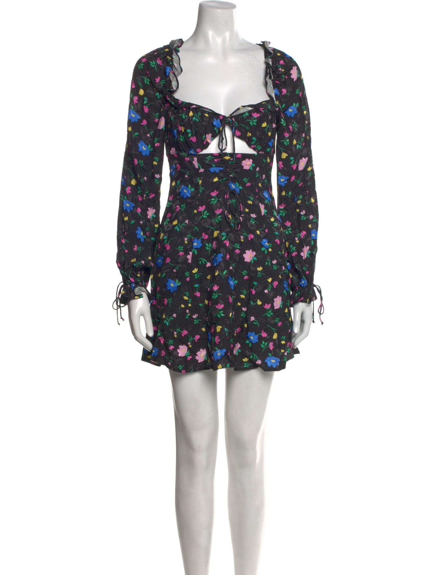 For Love & Lemons Floral Print Mini Dress