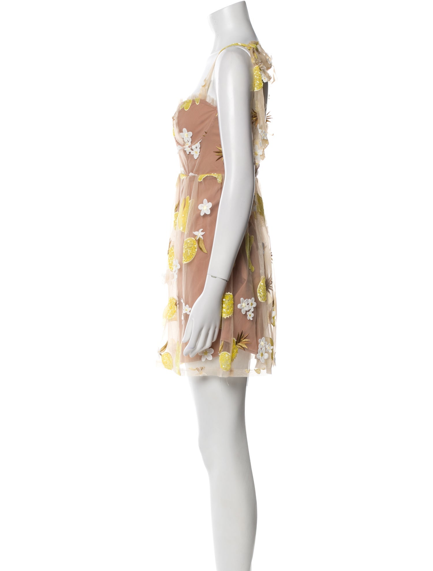 For Love & Lemons Floral Print Mini Dress