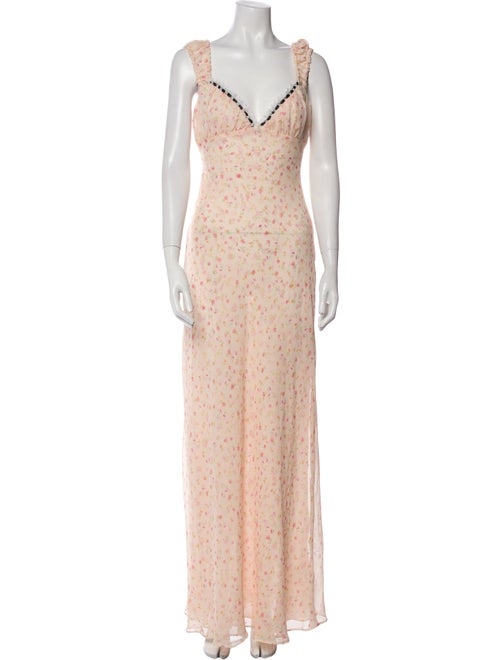 For Love & Lemons Floral Print Long Dress