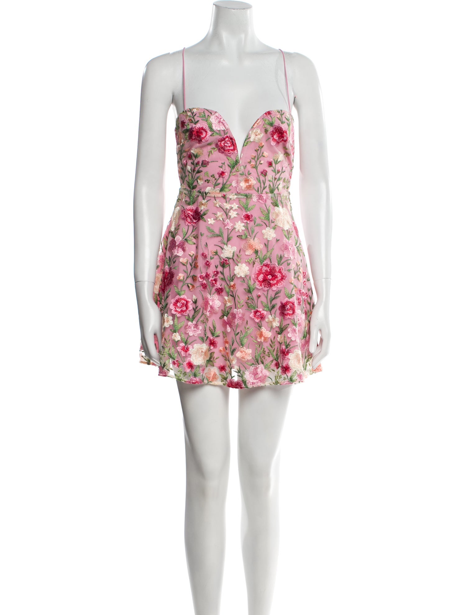 For Love & Lemons Floral Print Mini Dress