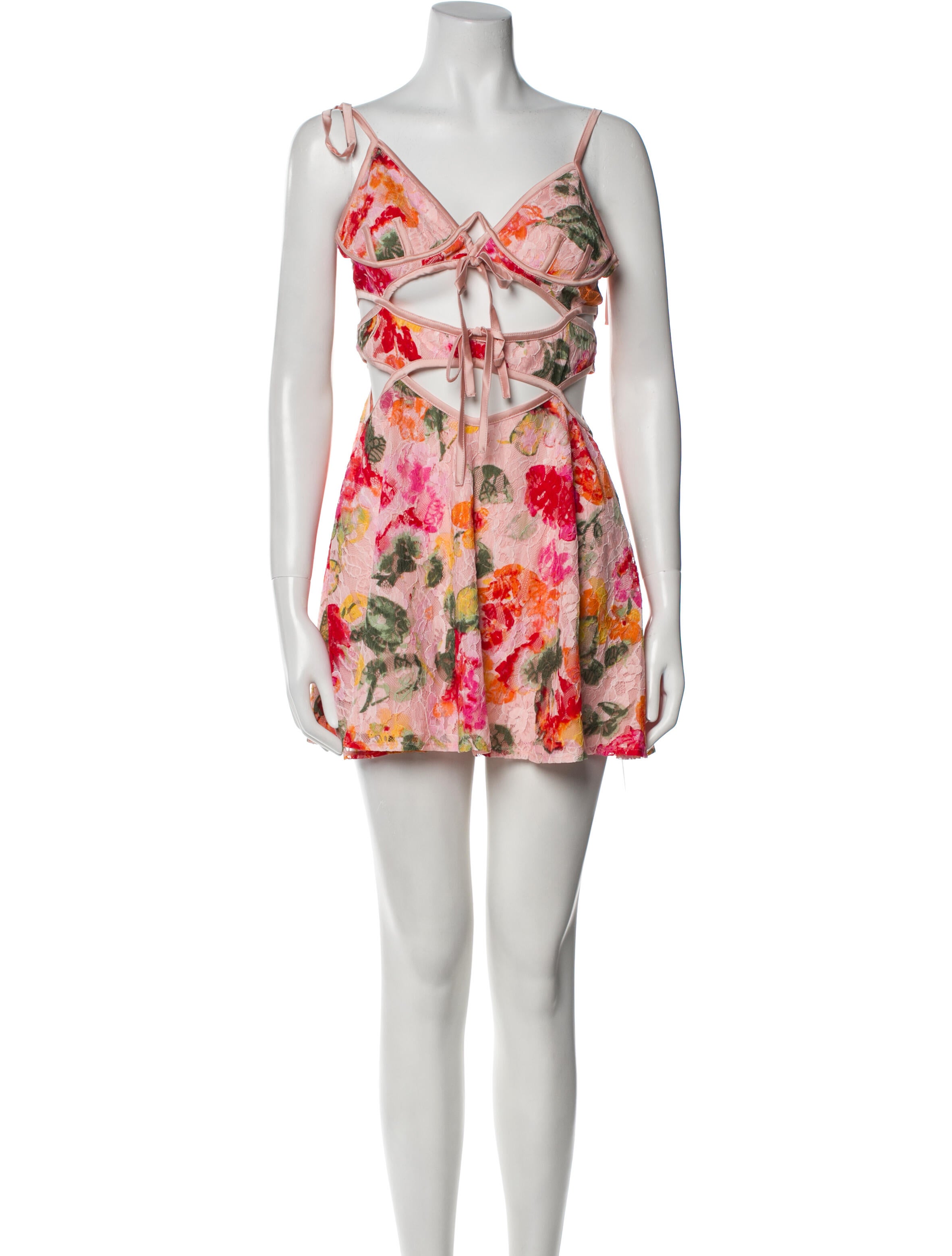 For Love & Lemons Floral Print Mini Dress w/ Tags