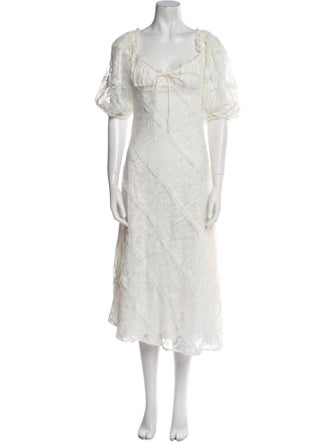 For Love & Lemons Nylon Midi Length Dress