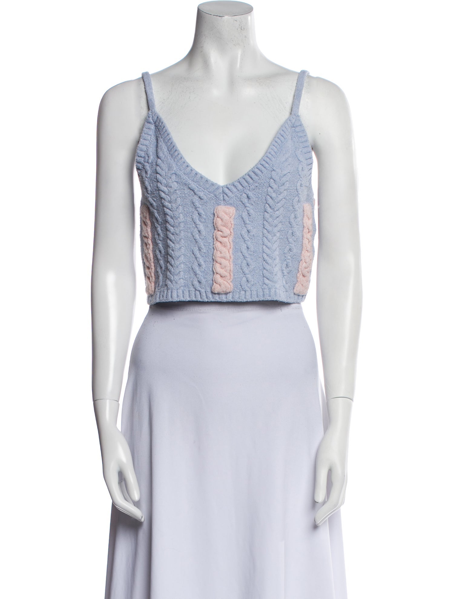 For Love & Lemons Printed Square Neckline Crop Top