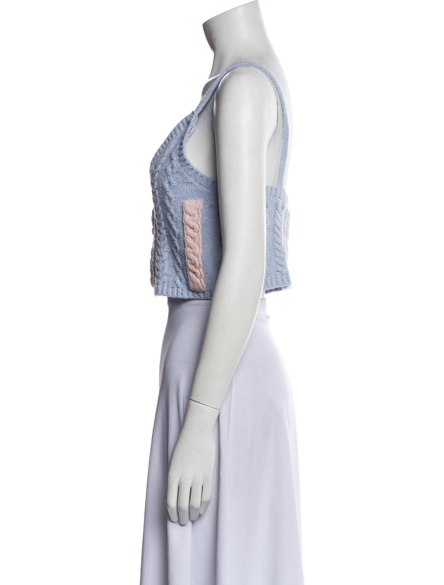 For Love & Lemons Printed Square Neckline Crop Top