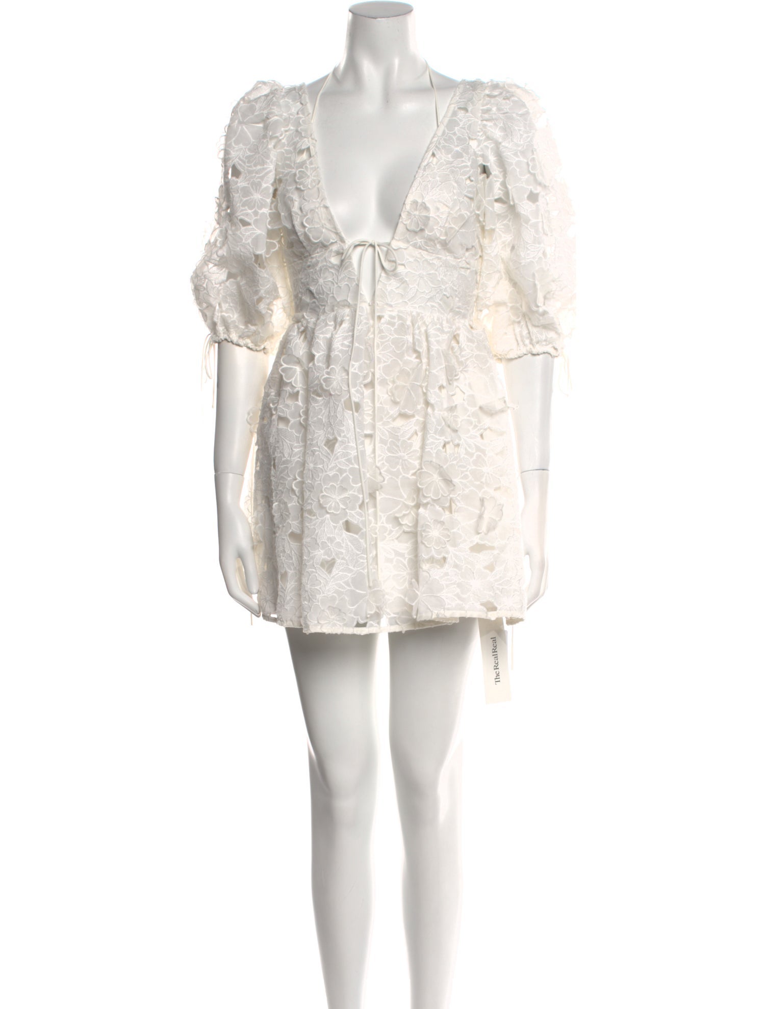 For Love & Lemons Lace Pattern Mini Dress