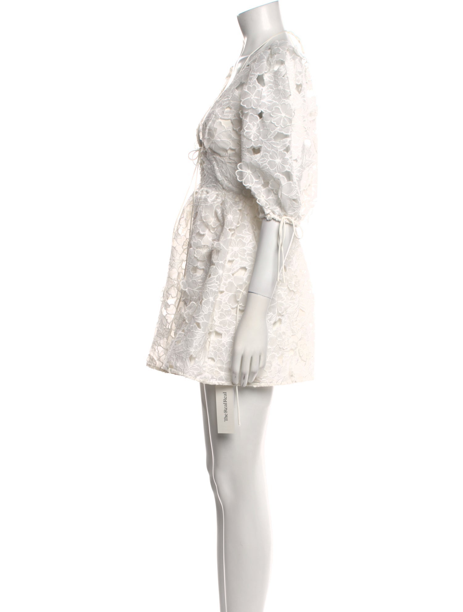 For Love & Lemons Lace Pattern Mini Dress