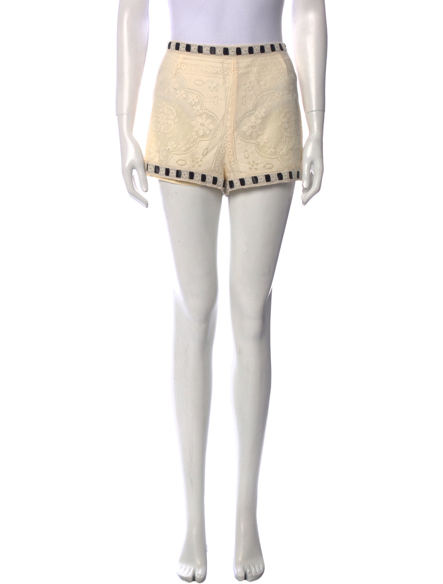 For Love & Lemons Lace Pattern Mini Shorts