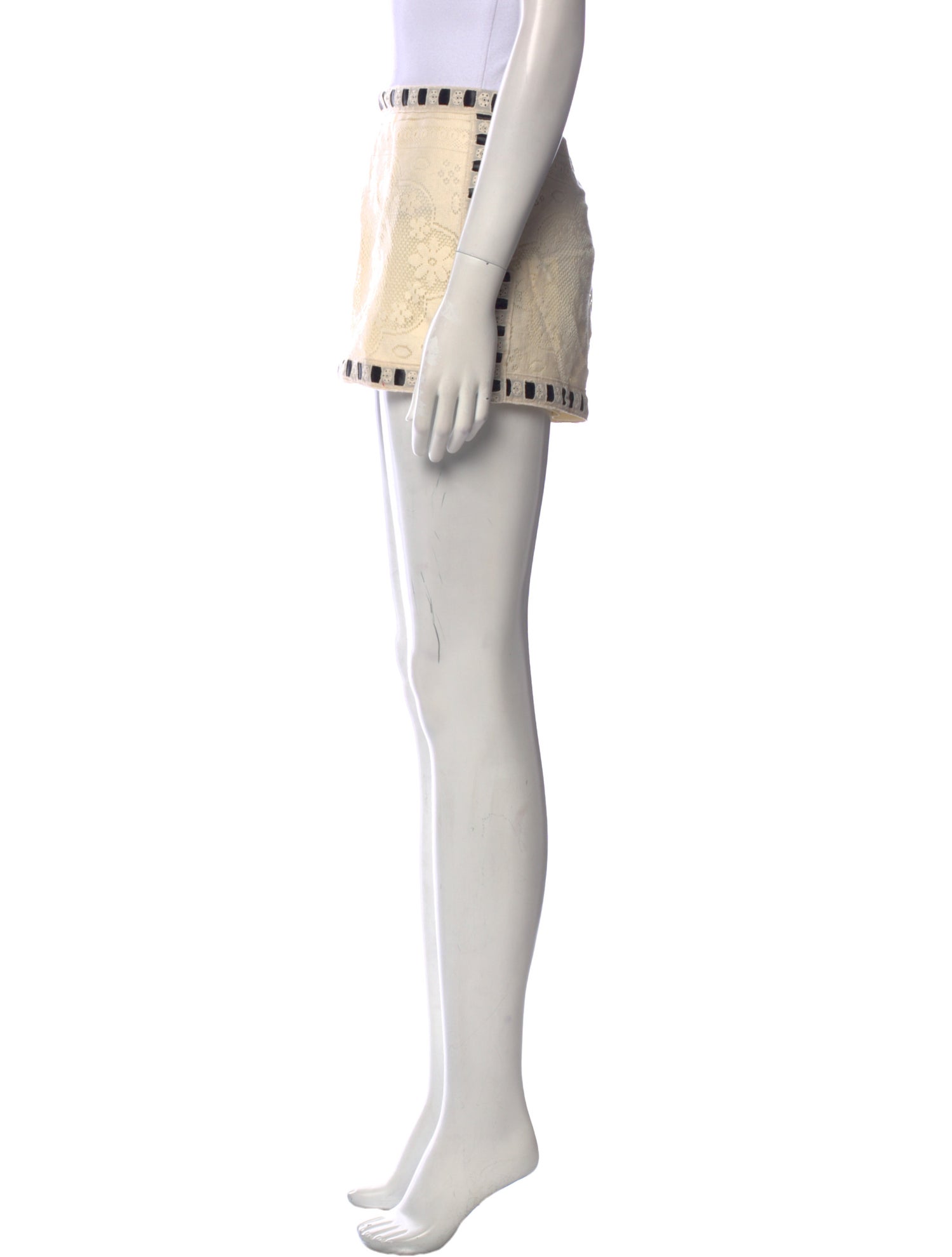 For Love & Lemons Lace Pattern Mini Shorts