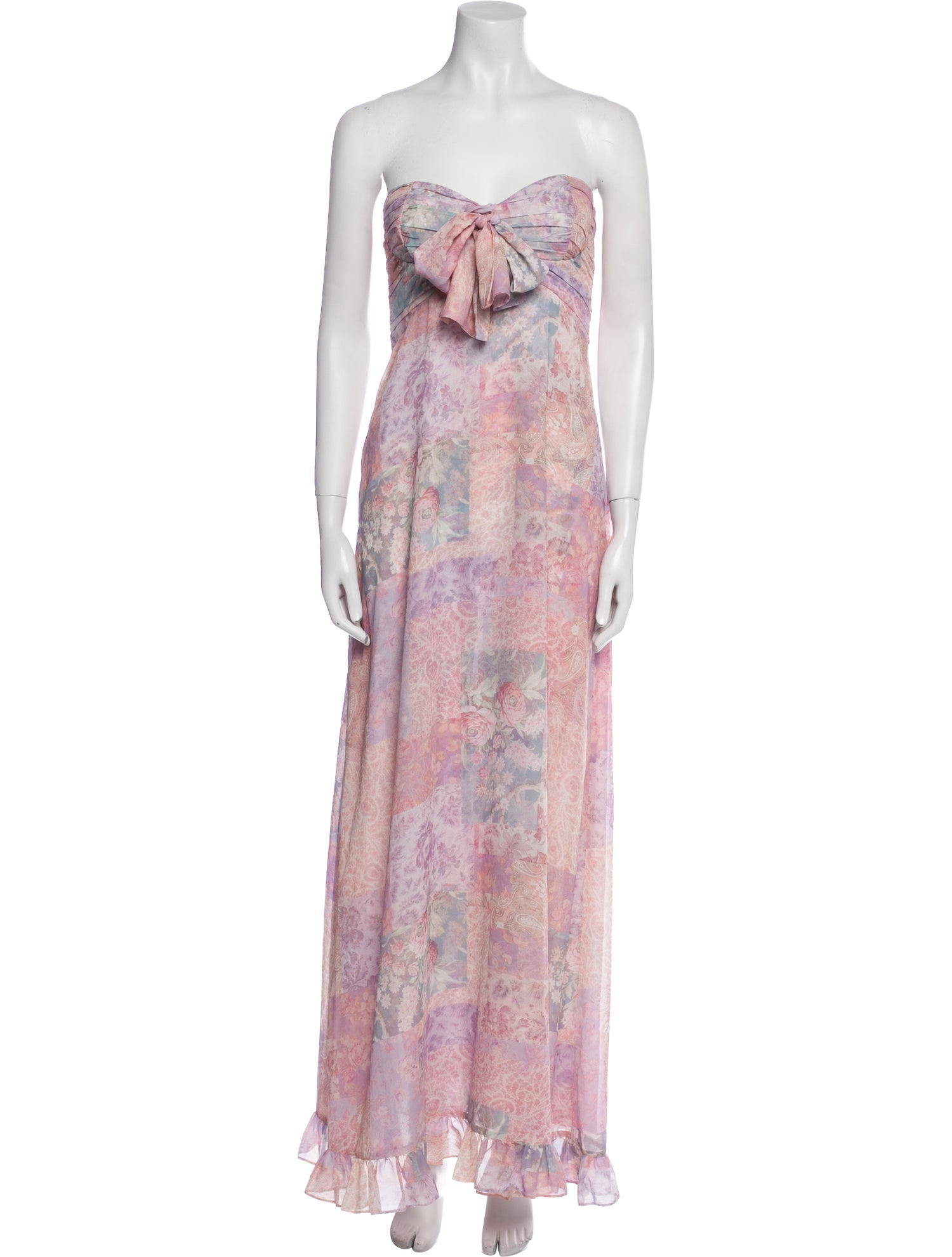 For Love & Lemons Floral Print Long Dress