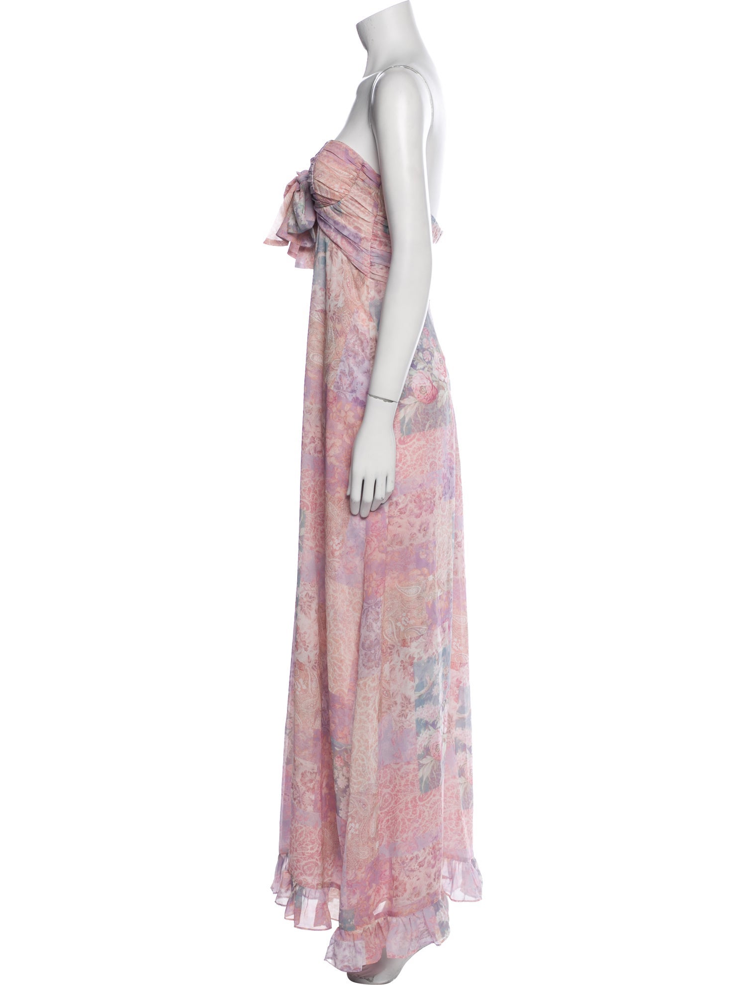 For Love & Lemons Floral Print Long Dress