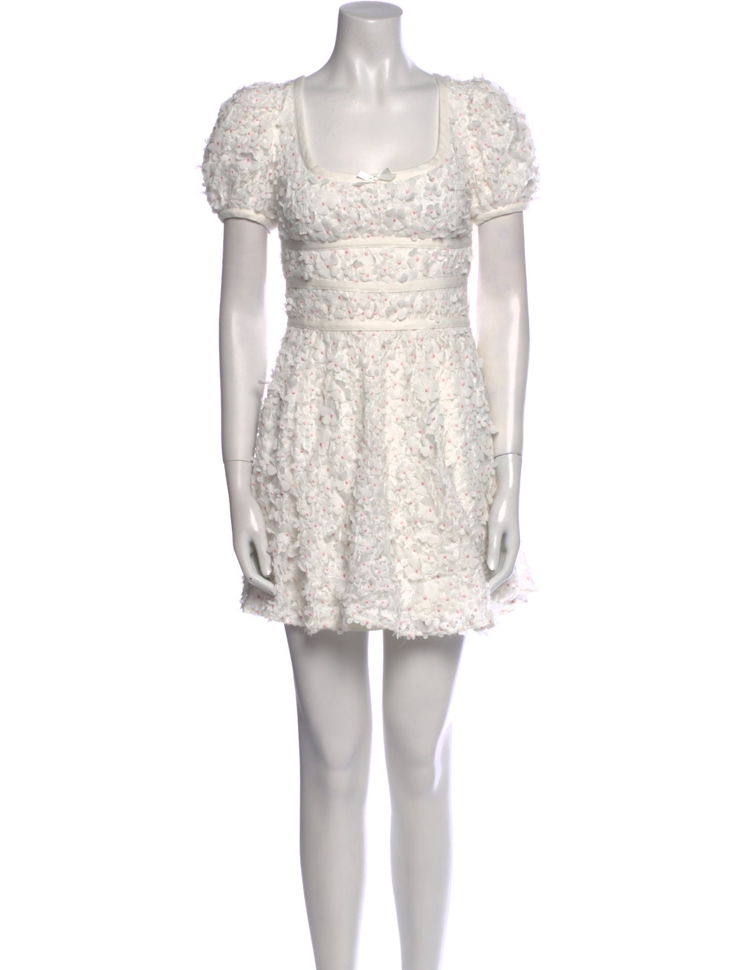 For Love & Lemons Lace Pattern Mini Dress