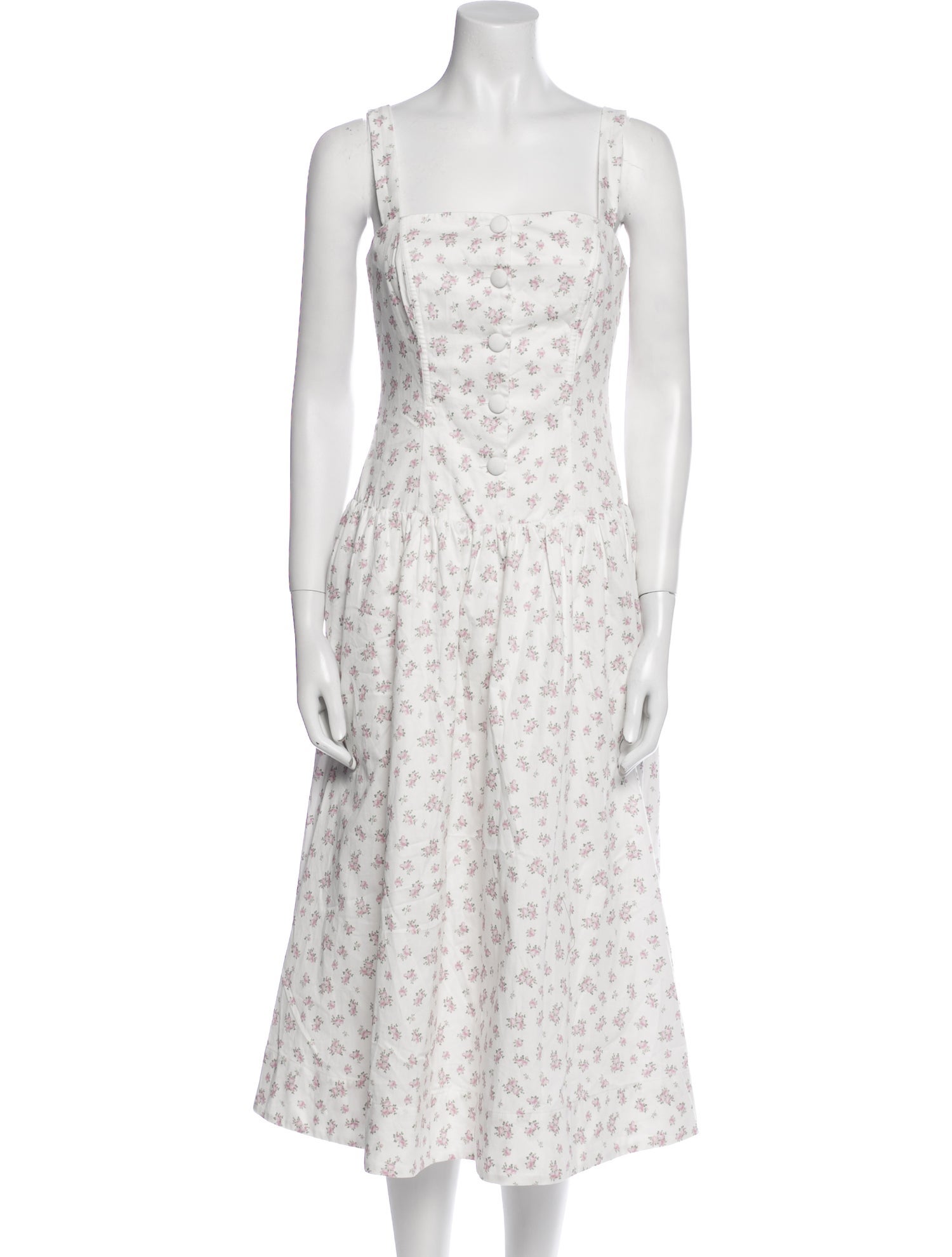 For Love & Lemons Floral Print Midi Length Dress w/ Tags