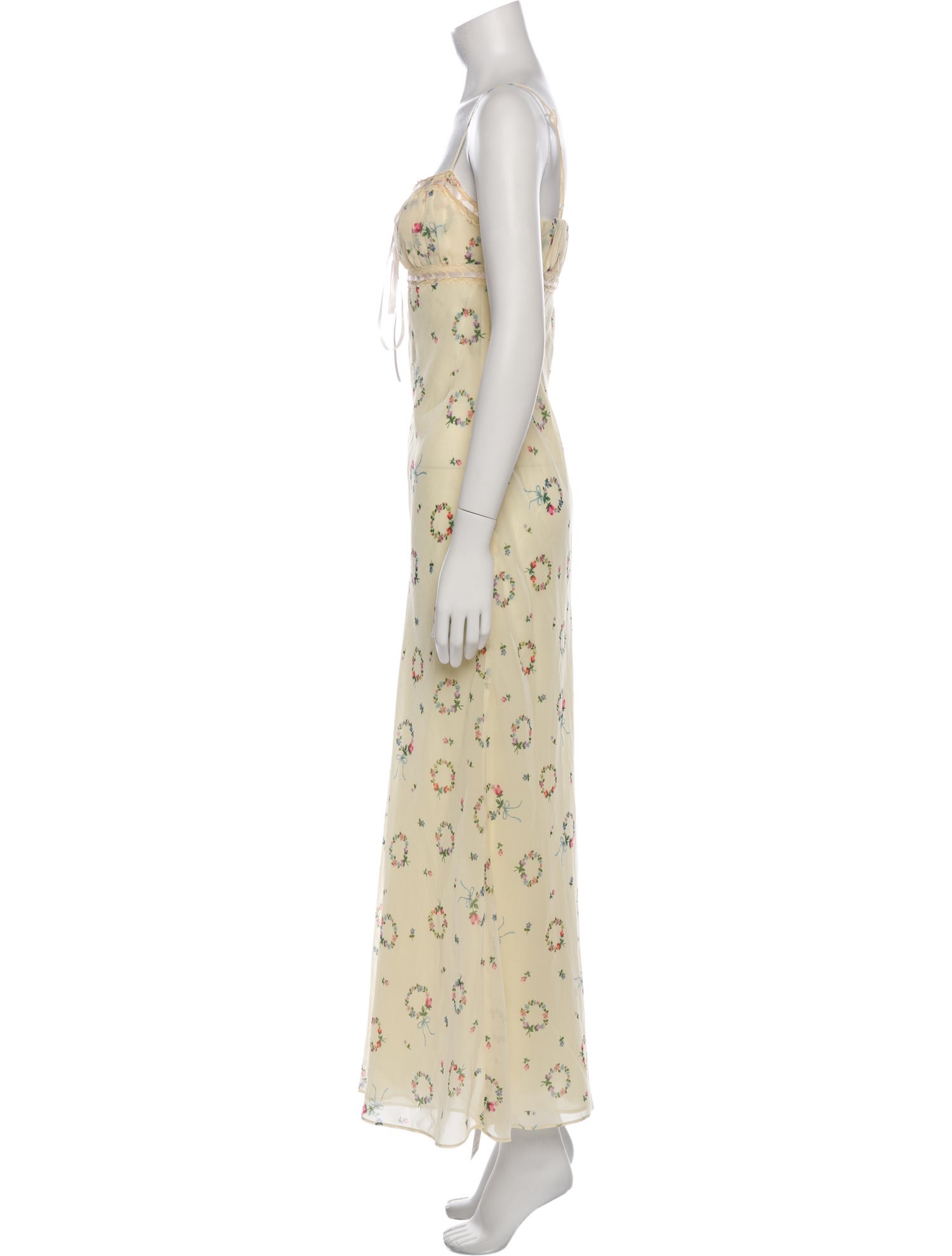 For Love & Lemons Floral Print Long Dress