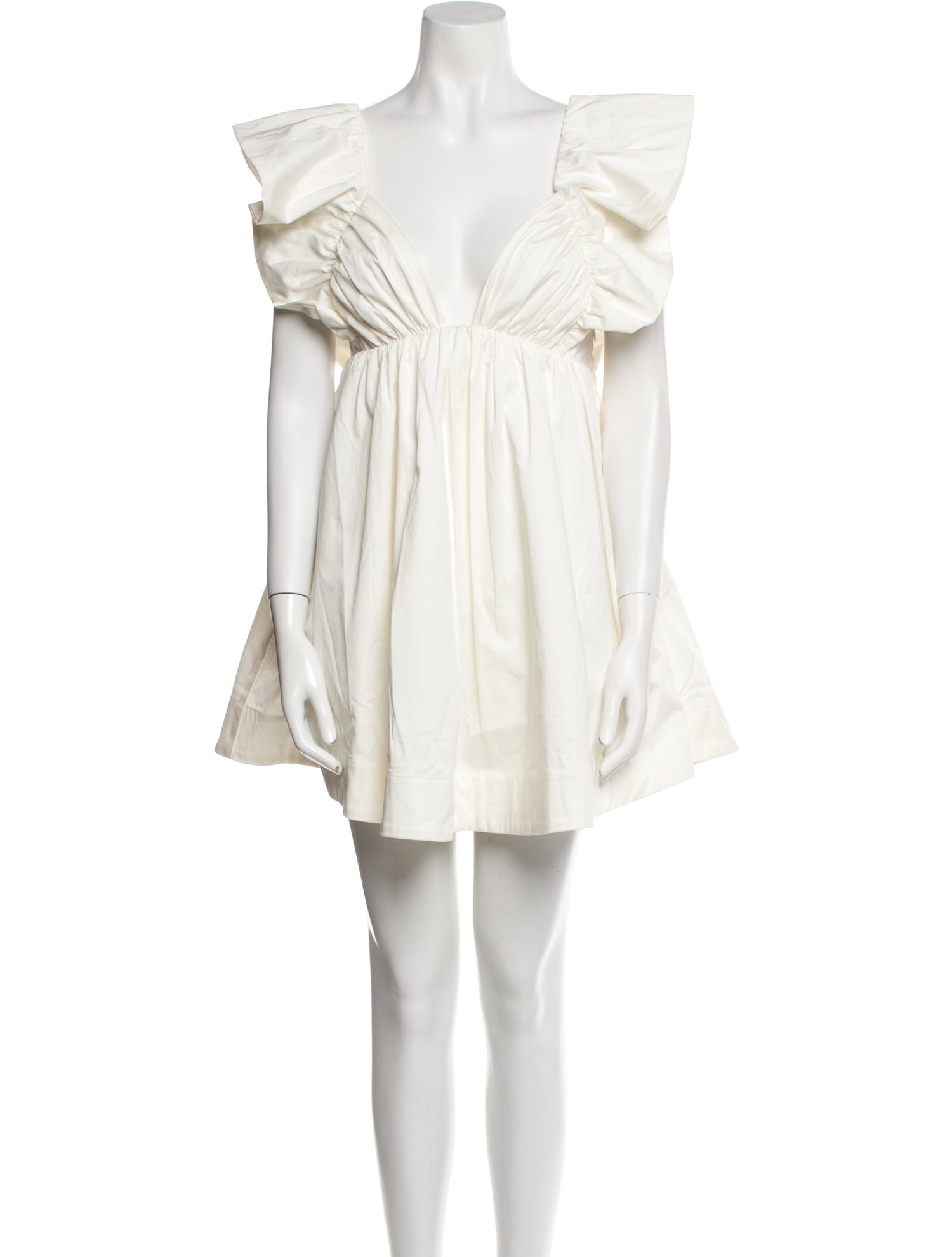 For Love & Lemons Plunge Neckline Mini Dress