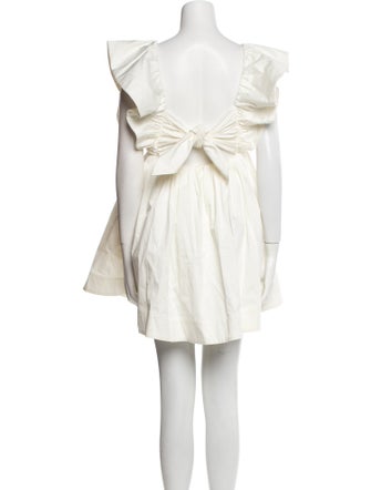 For Love & Lemons Plunge Neckline Mini Dress