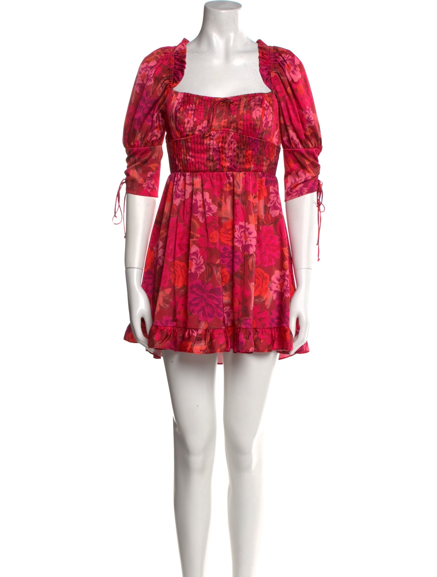 For Love & Lemons Floral Print Mini Dress