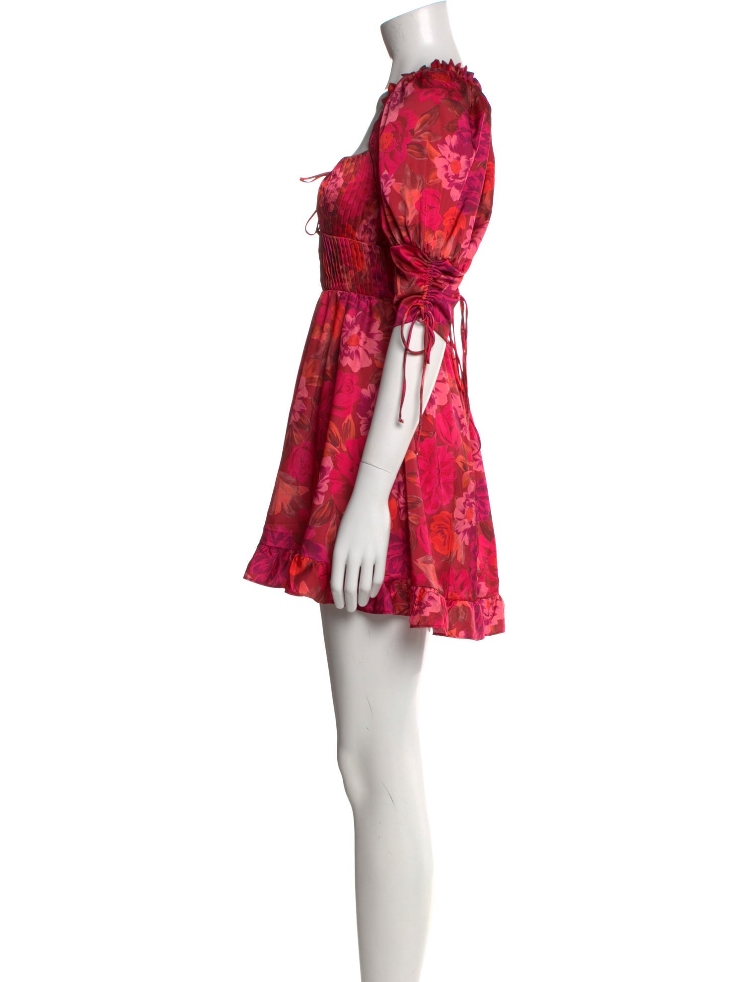 For Love & Lemons Floral Print Mini Dress