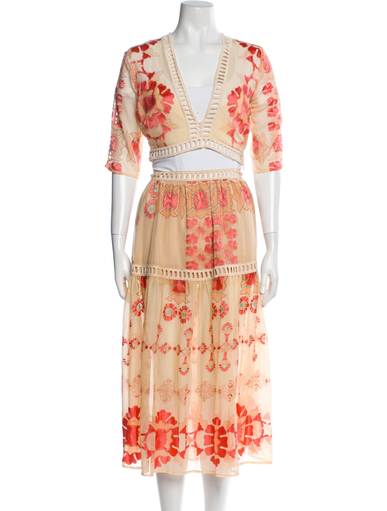 For Love & Lemons Floral Print Skirt Set