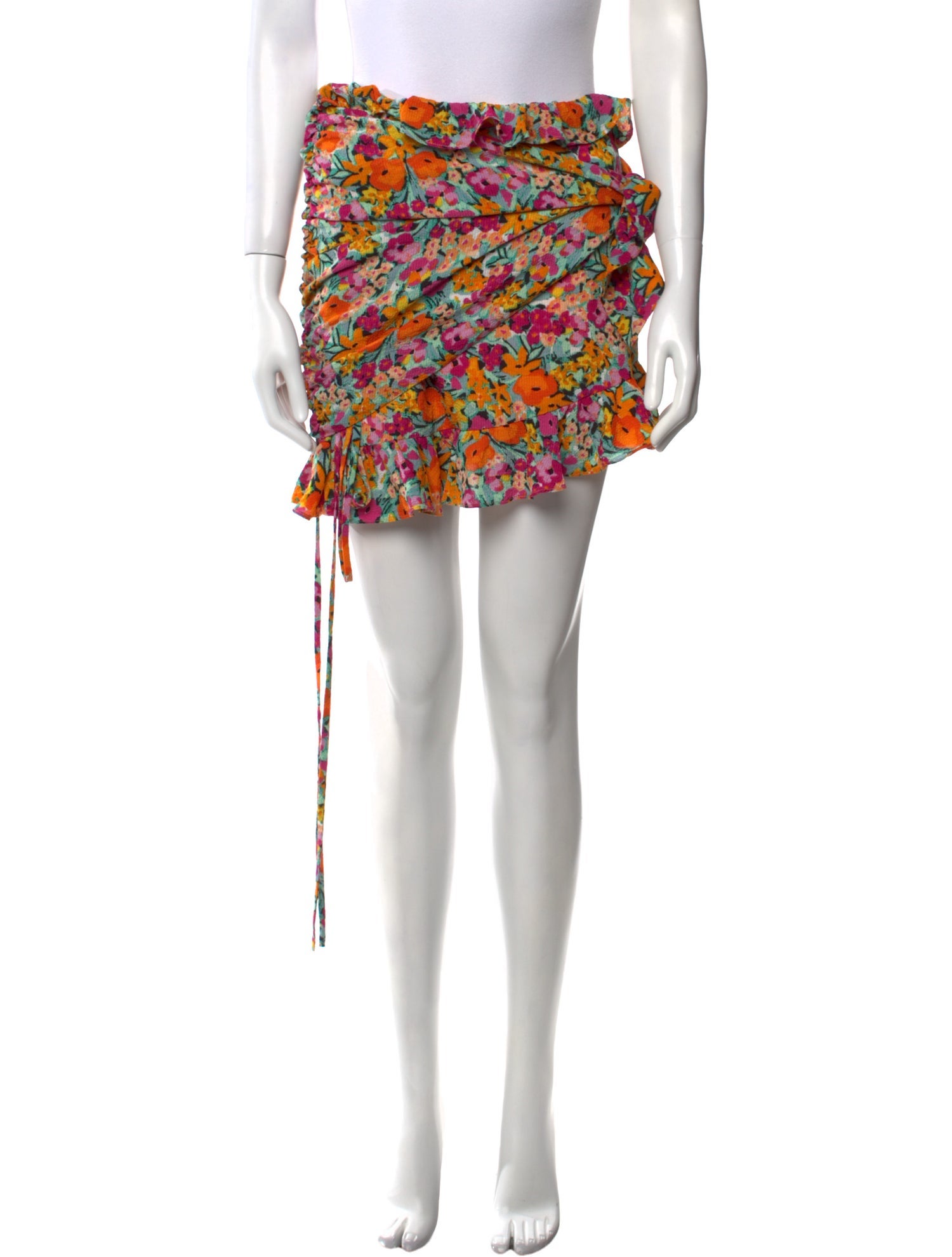 For Love & Lemons Floral Print Mini Skirt