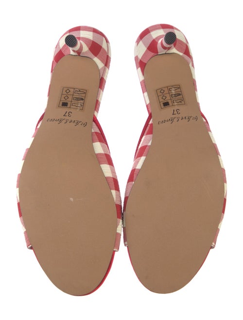 For Love & Lemons Plaid Print Slides