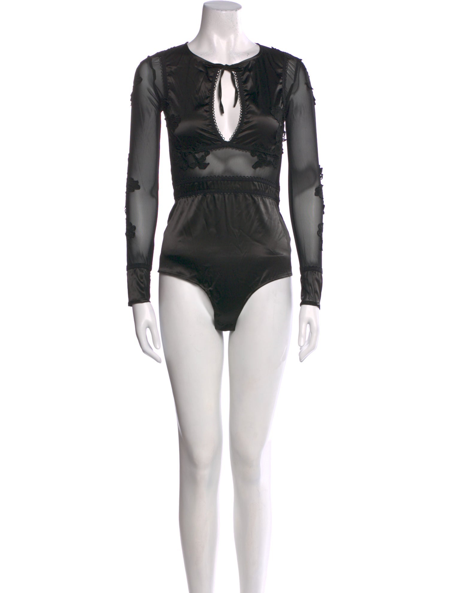 For Love & Lemons V-Neck Long Sleeve Bodysuit w/ Tags