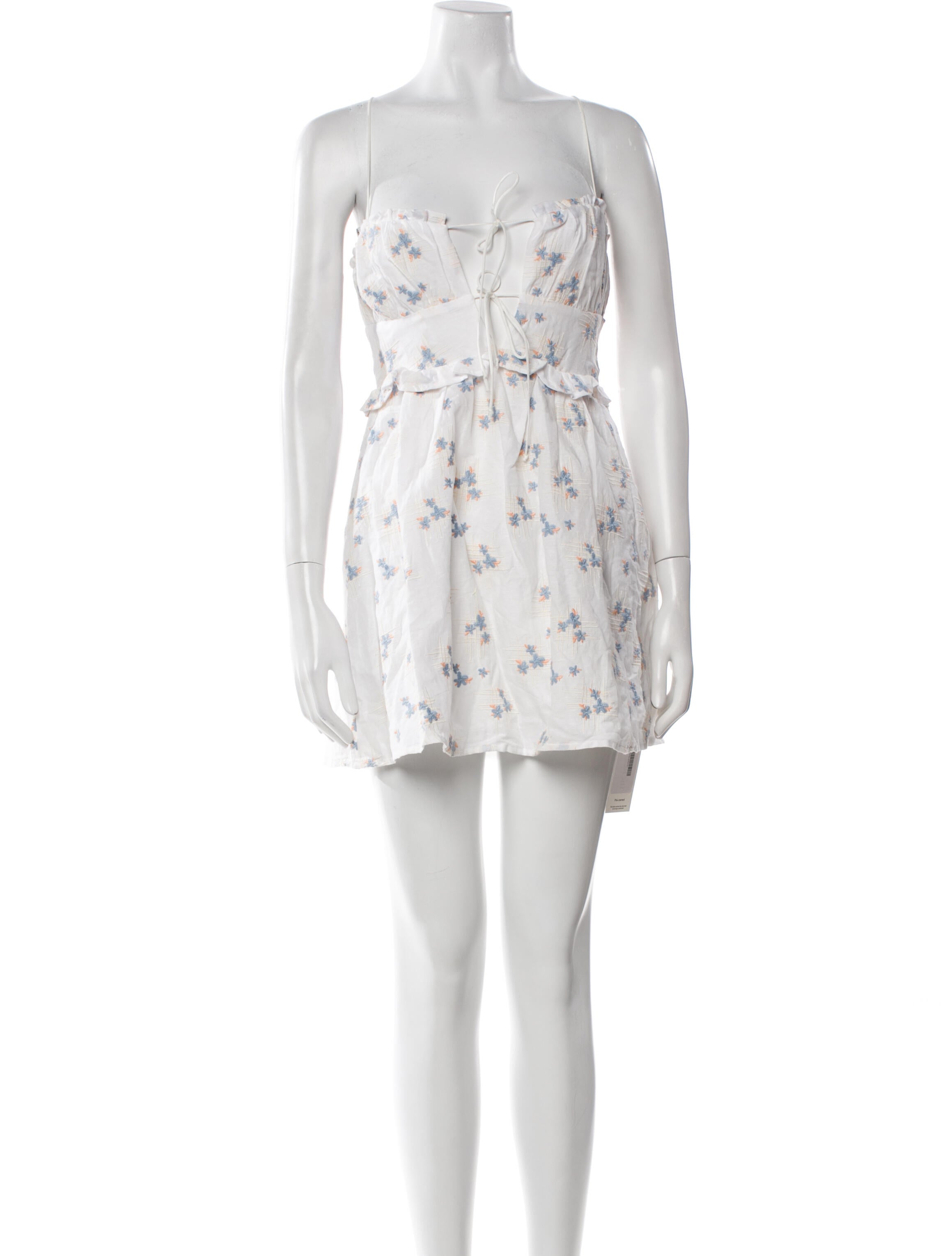 For Love & Lemons Linen Mini Dress