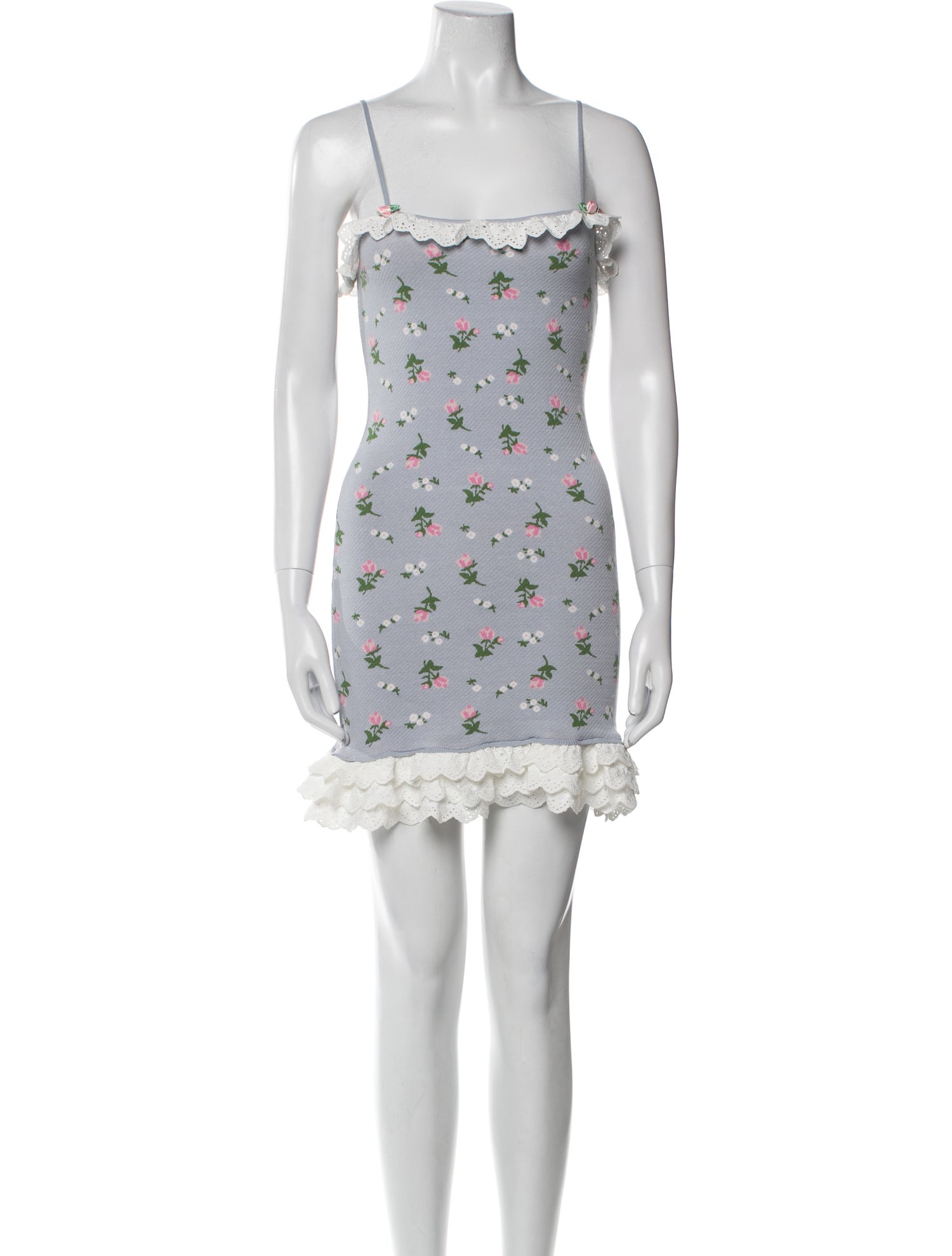 For Love & Lemons Floral Print Mini Dress