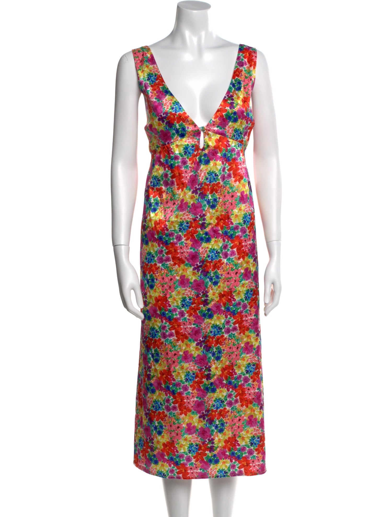 For Love & Lemons Floral Print Long Dress