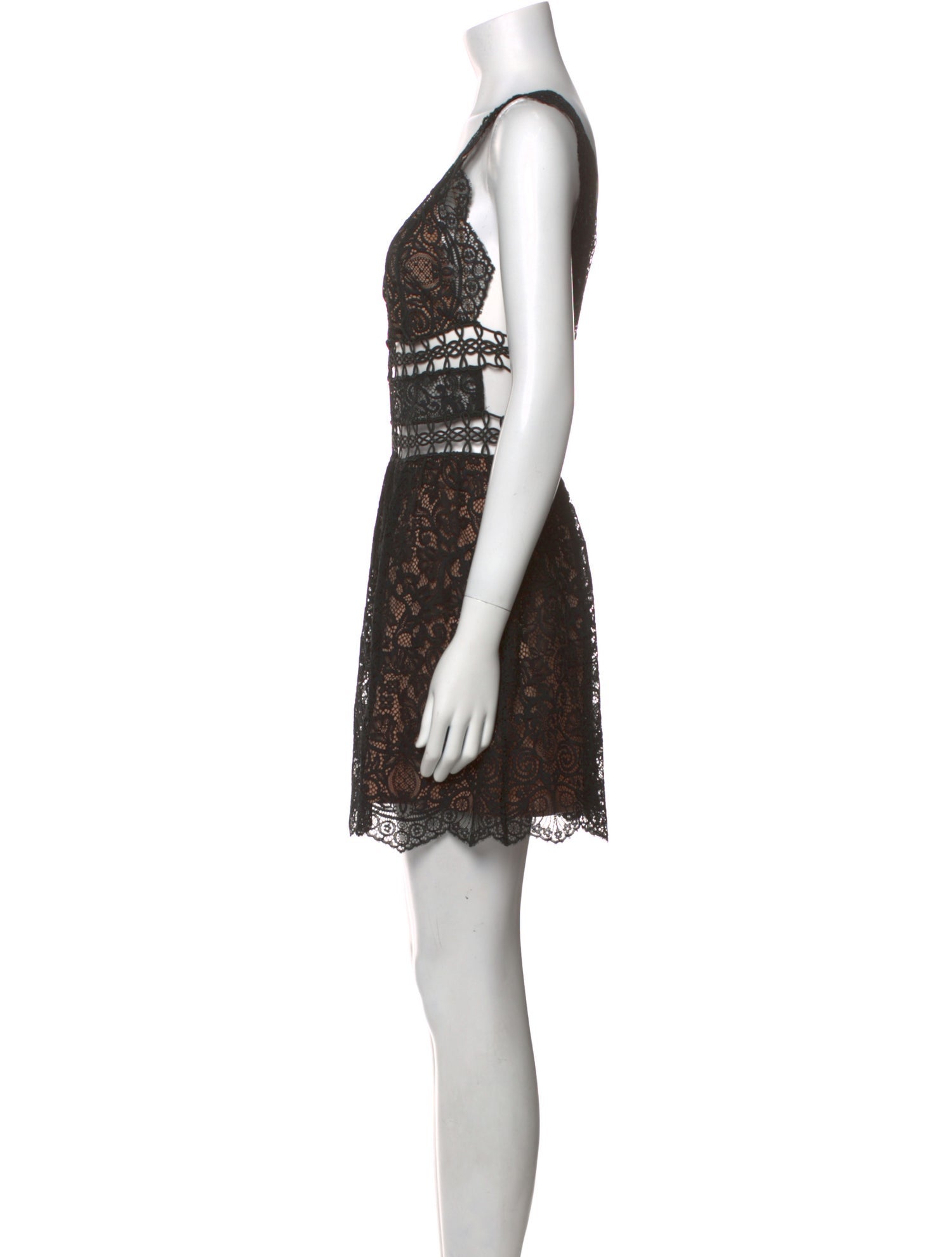 For Love & Lemons Lace Pattern Mini Dress