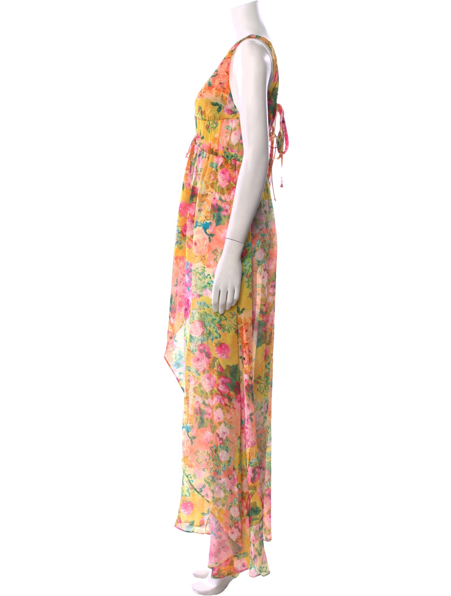 For Love & Lemons Floral Print Long Dress