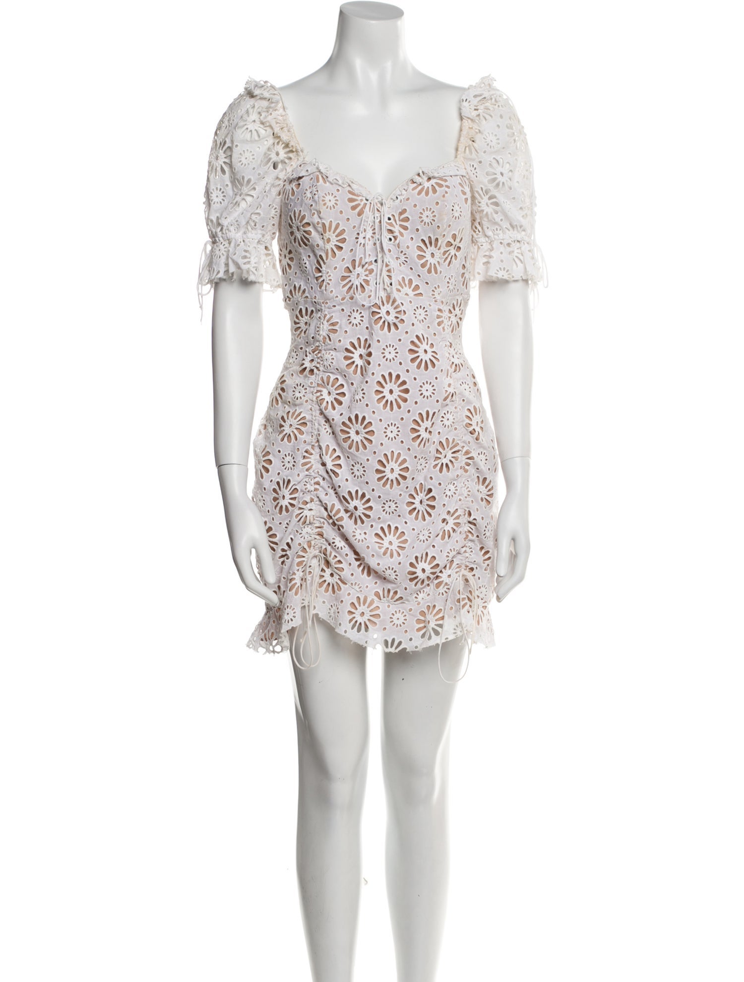 For Love & Lemons Lace Pattern Mini Dress