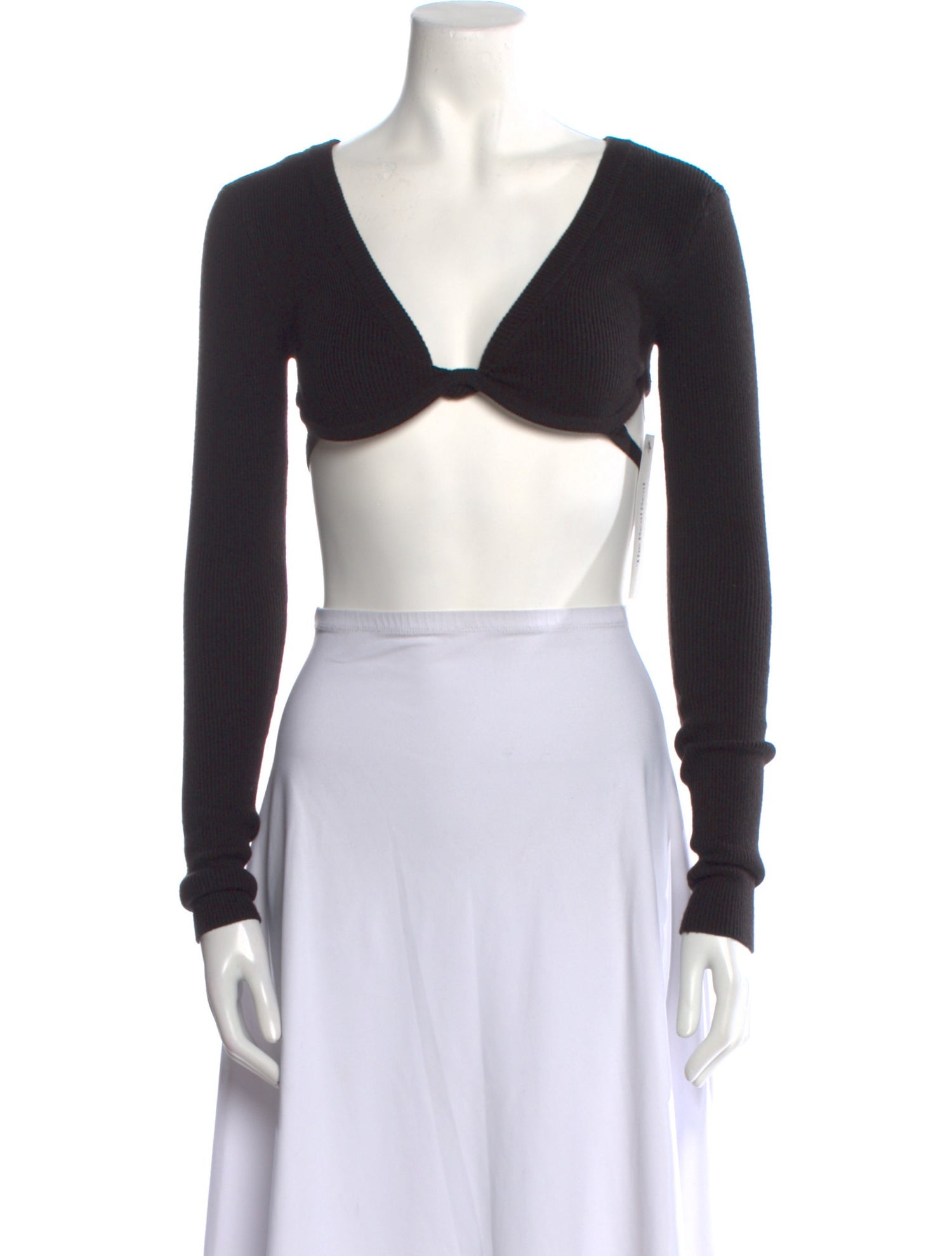 For Love & Lemons V-Neck Long Sleeve Crop Top w/ Tags