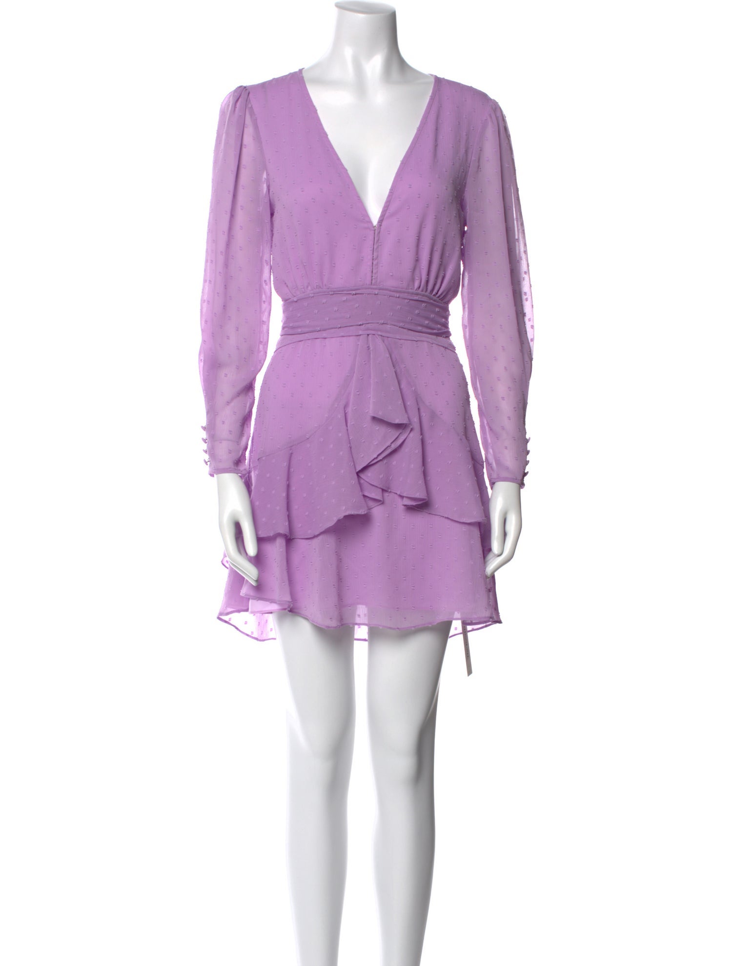 For Love & Lemons V-Neck Mini Dress