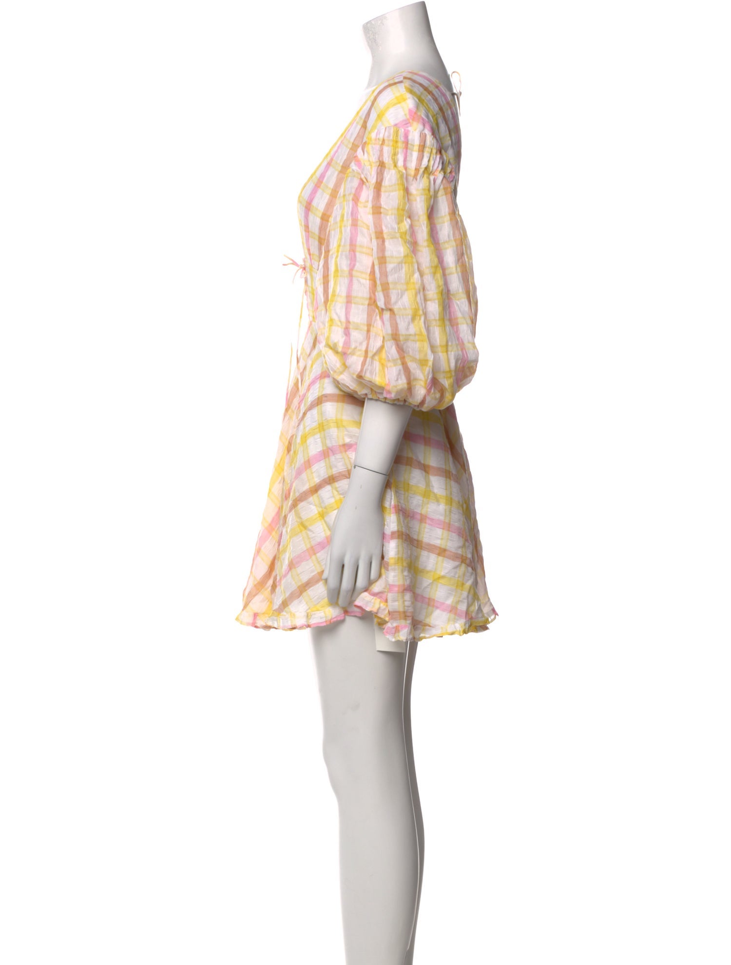 For Love & Lemons Plaid Print Mini Dress