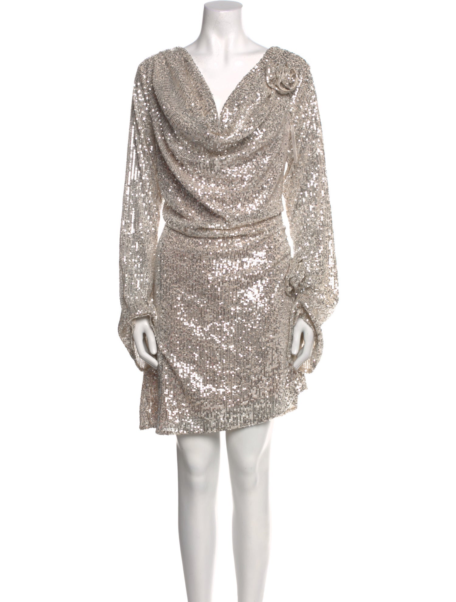 For Love & Lemons Cowl Neck Mini Dress