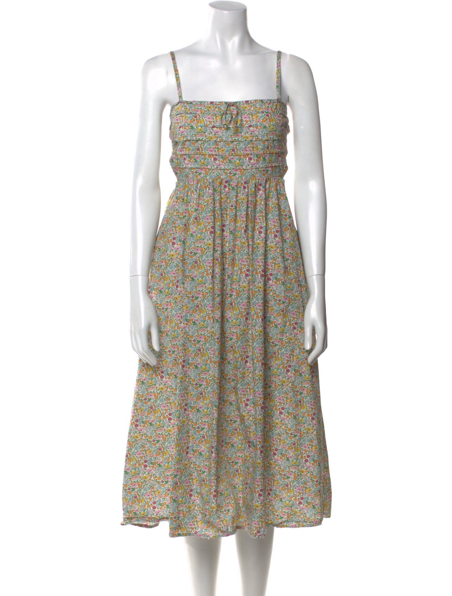 For Love & Lemons Floral Print Midi Length Dress