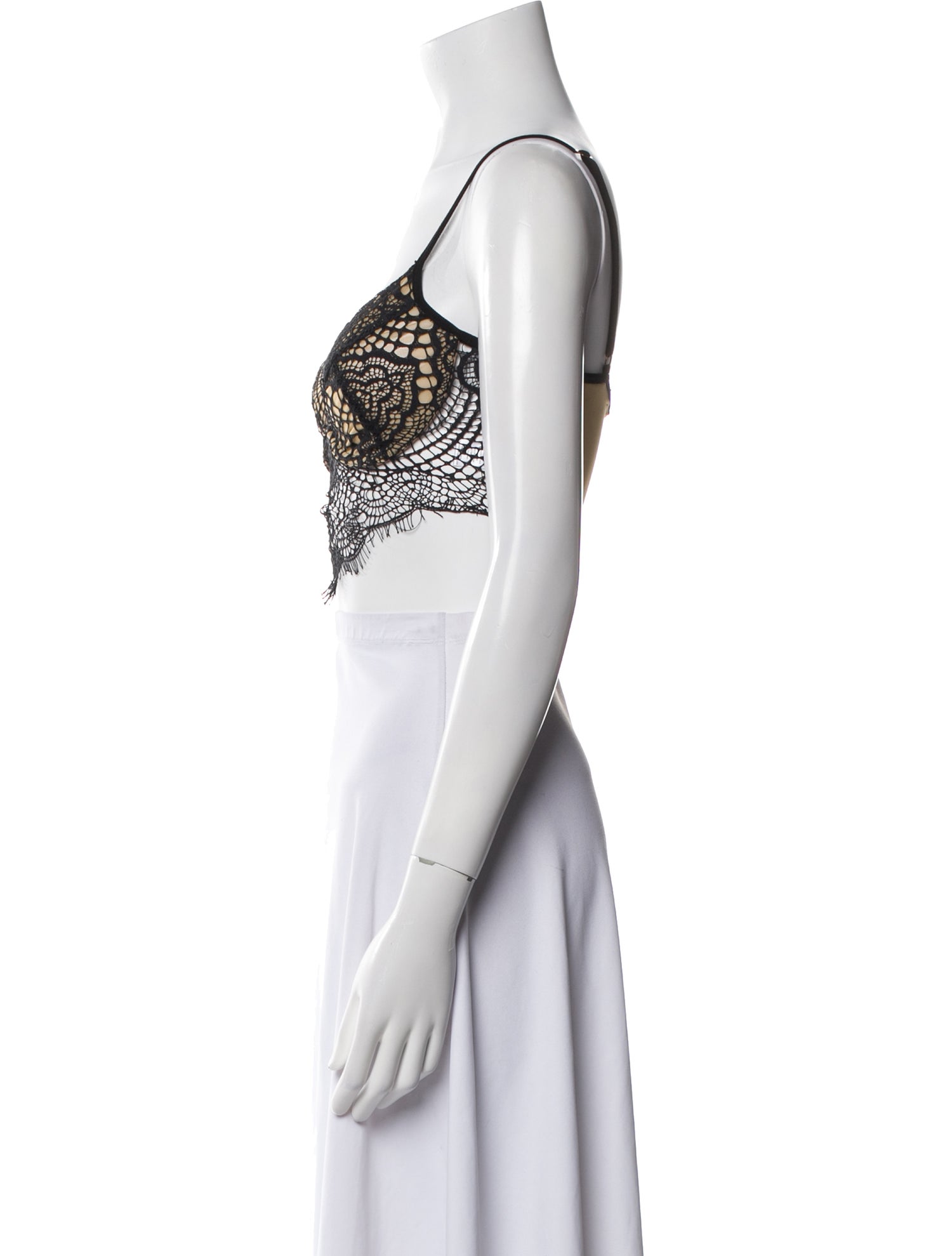 For Love & Lemons Nylon Lace Pattern Lounge Set