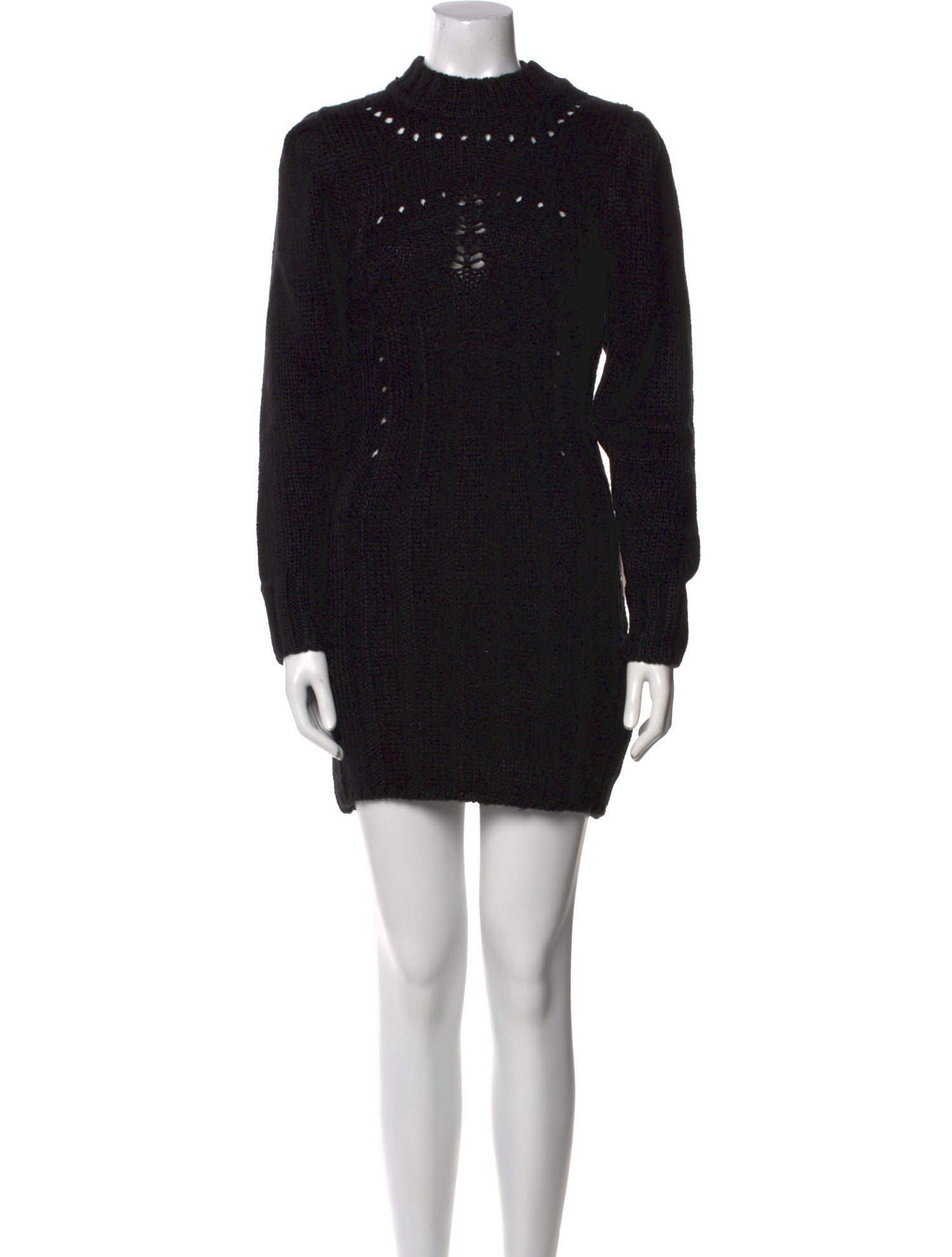 For Love & Lemons Mock Neck Knee-Length Dress