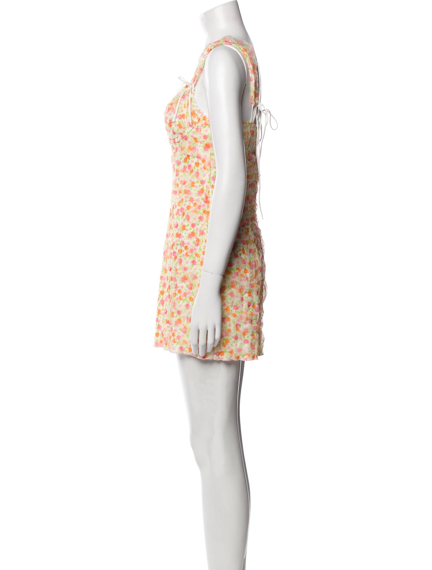 For Love & Lemons Floral Print Square Neckline Tunic