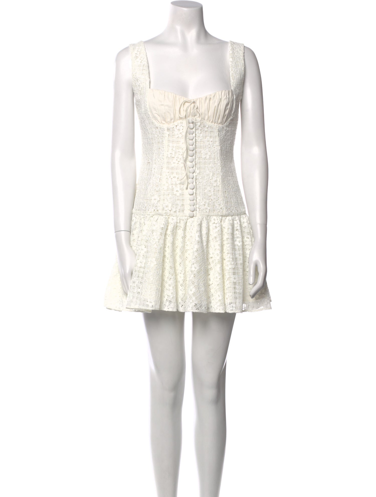 For Love & Lemons Square Neckline Mini Dress