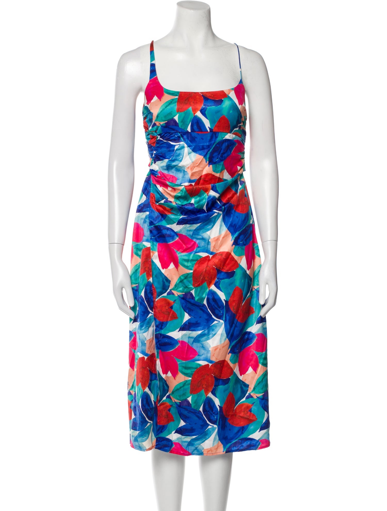 blue dress with lemons print The Campbell Cotton Lemon Print Dress in Blue and Yellow – Liza Byrd main image 1