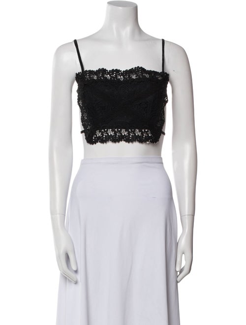 For Love & Lemons Square Neckline Sleeveless Crop Top