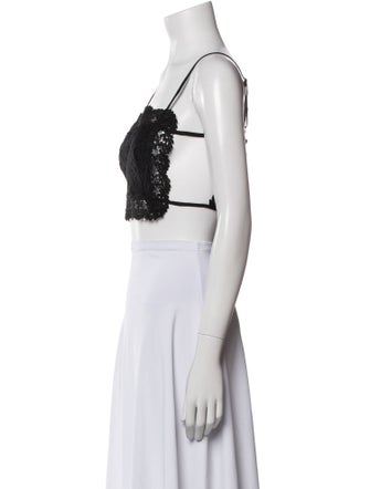 For Love & Lemons Square Neckline Sleeveless Crop Top