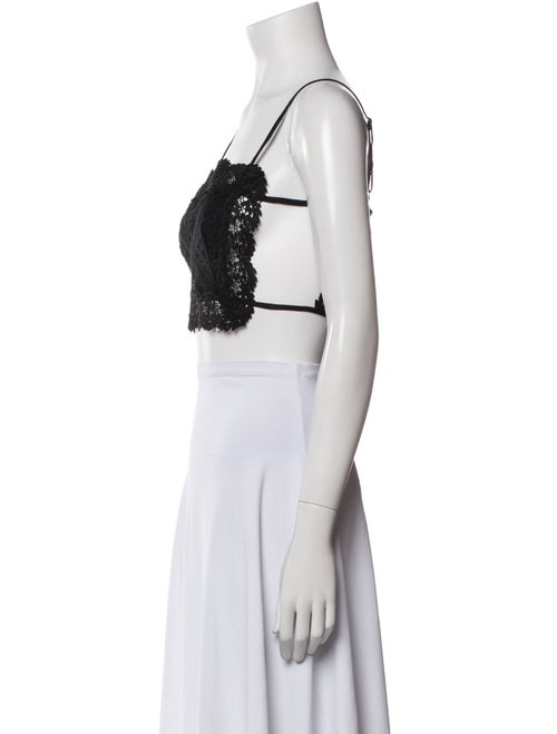 For Love & Lemons Square Neckline Sleeveless Crop Top