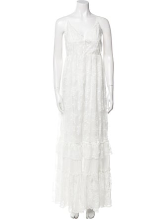 For Love & Lemons V-Neck Long Dress