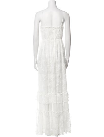 For Love & Lemons V-Neck Long Dress