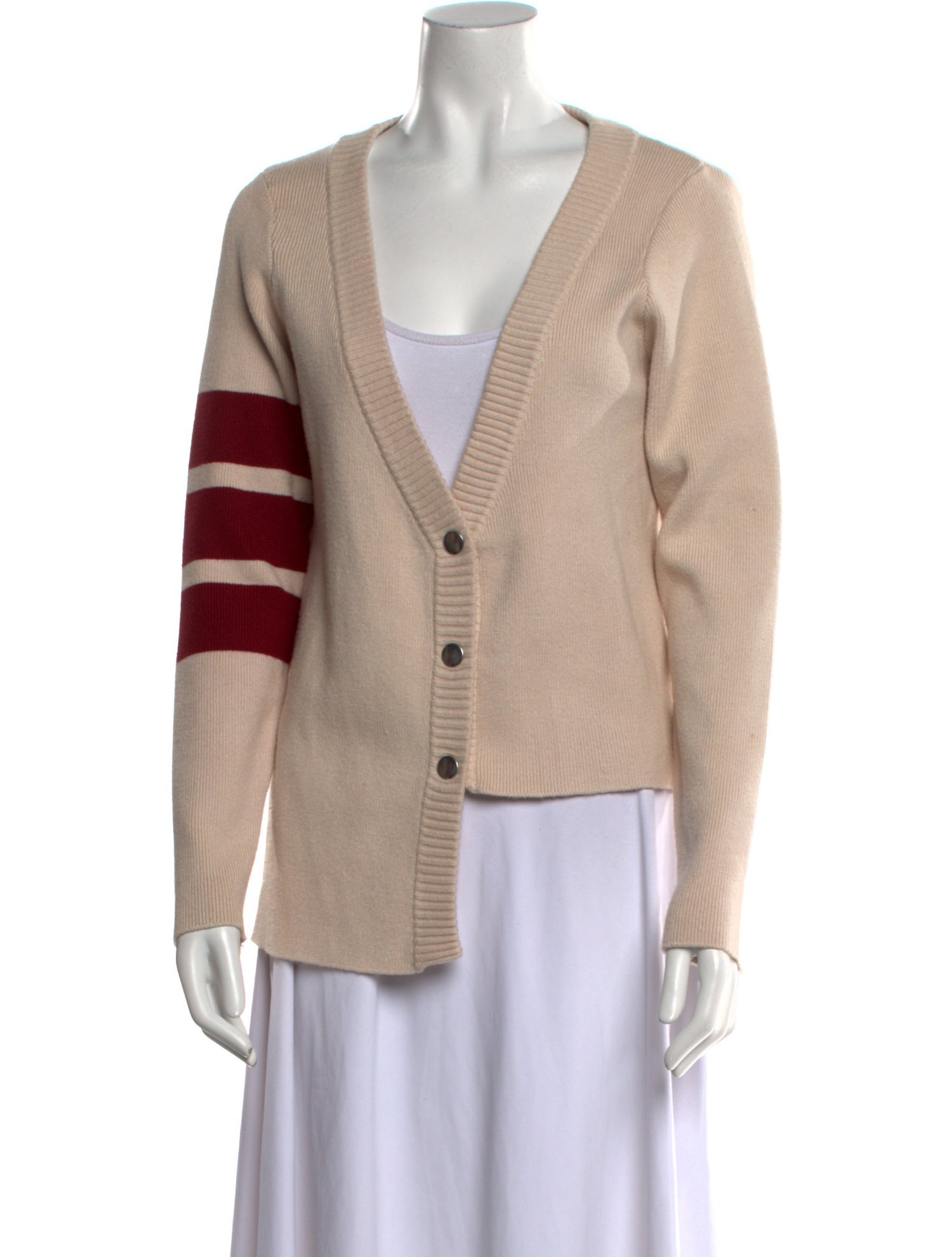 For Love & Lemons Striped V-Neck Sweater