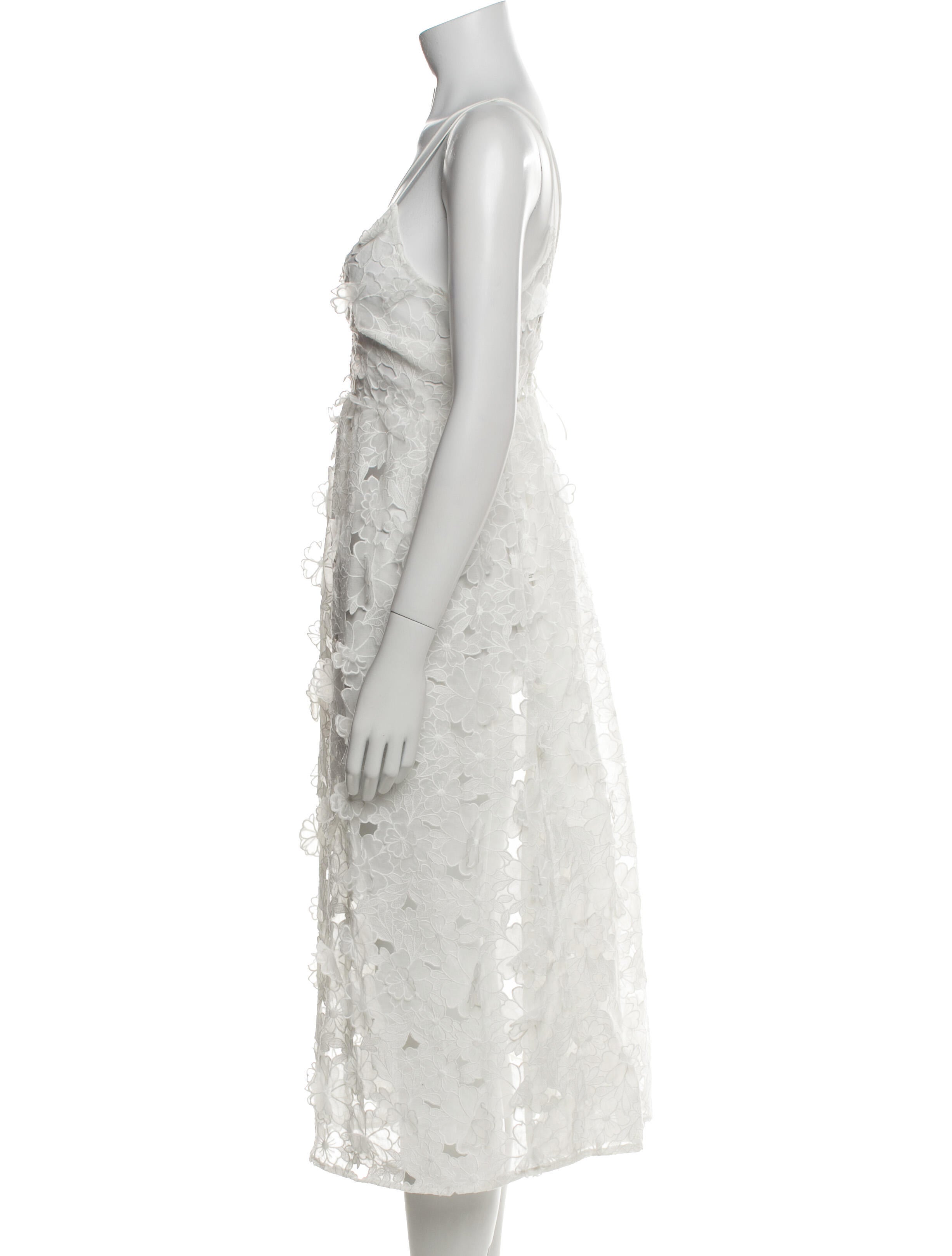 For Love & Lemons Lace Pattern Midi Length Dress